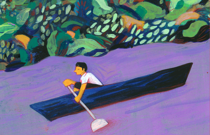 Andrés Muñoz, Sans titre, acrylique sur papier, 30x40 cm, (détail)