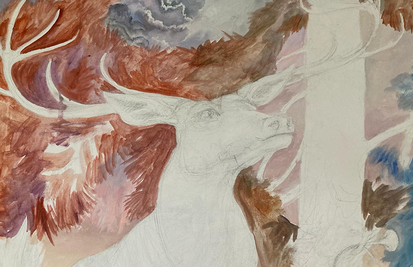 Le Cerf blanc work in progres © Katharina van Saafeld